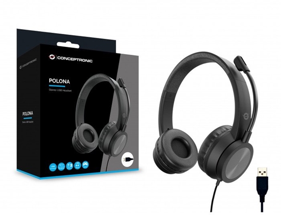 Picture of Conceptronic POLONA05B Stereo USB Headset