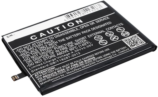 Изображение CoreParts MOBX-BAT-WKF200SL, Battery, Wiko, Black, Lithium Polymer (LiPo), 3000 mAh, 3.8 V