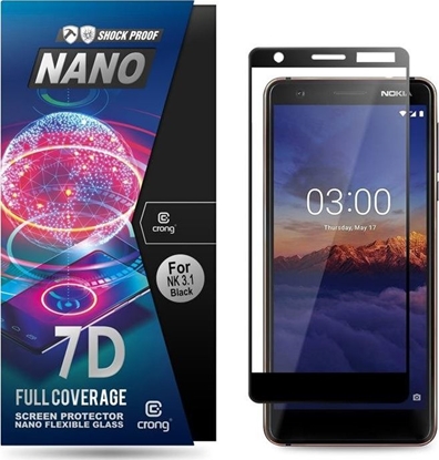 Attēls no Crong Crong 7D Nano Flexible Glass - Szko hybrydowe 9H na cay ekran Nokia 3.1 uniwersalny
