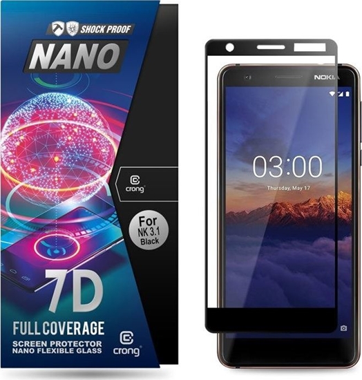 Изображение Crong Crong 7D Nano Flexible Glass - Szko hybrydowe 9H na cay ekran Nokia 3.1 uniwersalny