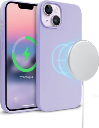 Attēls no Crong Crong Color Cover Magnetic - Silikonowe etui z MagSafe do iPhone'a 14 Plus (fioletowy)