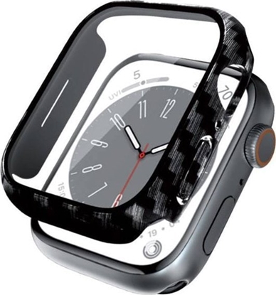 Attēls no Crong Crong Hybrid Watch Case - Etui ze szkem Apple Watch 41mm (Carbon)