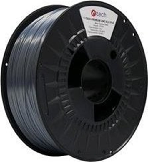 Picture of C-Tech C-TECH Tisková struna (filament) PREMIUM LINE, Silk PLA, ediová edá, RAL7012, 1,75mm, 1kg