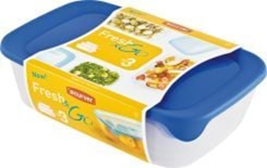Picture of Curver Komplet pojemników Fresh&Go niebieski 3szt. (182598)