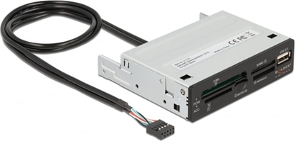 Attēls no Delock 3.5″ USB 2.0 Card Reader 5 slot + 1 x USB 2.0 Type-A female