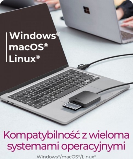 Picture of Czytnik Kart CF,TF,SD,microSD, Type-C+A, IB-CR302-CU3