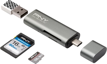 Picture of Czytnik PNY USB C / USB A Adapter (R-TC-UA-3N1E01-RB)