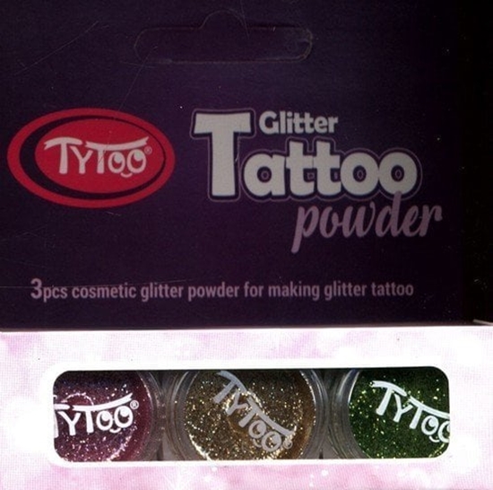 Picture of Dante TYTOO TATUAE ZESTAW BROKATÓW - 3 KOLORY - ZOTY, RÓOWY I ZIELONY