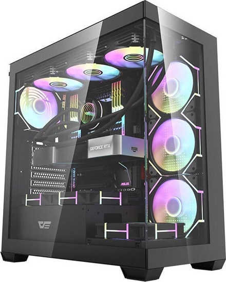 Изображение Darkflash Darkflash DS900 computer case (black) + 7 ARGB fans
