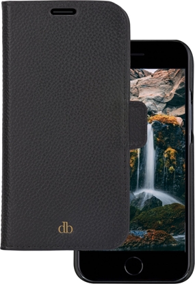 Attēls no dbramante New York - iPhone SE/8/7 - Night Black - full grain pebbled leather cover