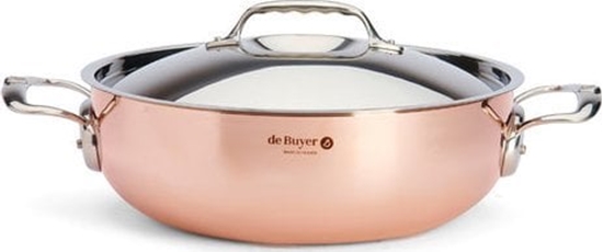 Изображение De Buyer De Buyer Prima Matera Saucepot Copper/Steel 28cm curved induct.