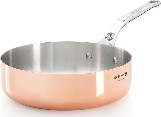 Picture of Patelnia De Buyer De Buyer Prima Matera Sauté Pan Copper/steel 16cm straight ind.