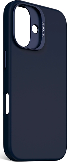 Picture of Decoded Decoded AntiMicrobial Silicone Backcover - silikonowa obudowa ochronna do iPhone 16 kompatybilna z MagSafe (blue print)