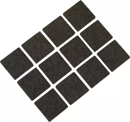 Picture of Dedra Podkadki filcowe samoprzylepne 12 szt. kwadrat 25 mm (M311.204)