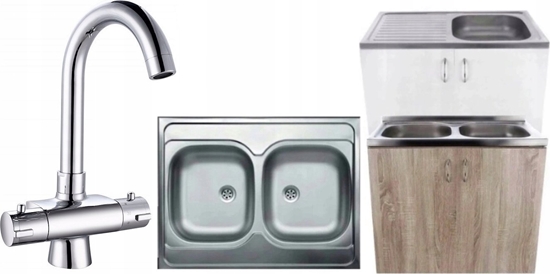 Picture of Deftrans 064-D-08036 DEFTRANS SZAFKA POD ZLEWOZMYWAK 80X60 2D0S DSM BIAA // DEF.064-D-08036