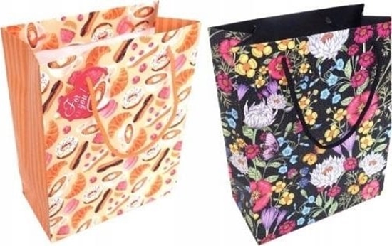 Изображение Dekoracja witeczna MFP paper Torebka ozdobna matowa 20x25x10cm mix FRESH