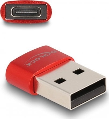 Picture of Delock USB 2.0 Adapter USB Type-A male to USB Type-C™ female red