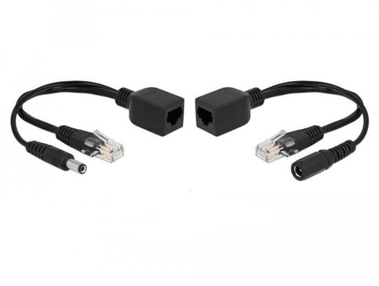 Picture of Delock Passive PoE Adapter Set RJ45 DC 5.5 x 2.1 mm