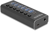 Picture of Delock 7 Port USB Hub with 4 Ports 10 Gbps and 4 Fast Charging Ports with Switch and Illumination