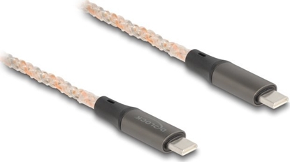 Picture of Delock USB 2.0 Cable USB Type-C™ male to male PD 3.0 100 W with RGB illumination 1.20 m