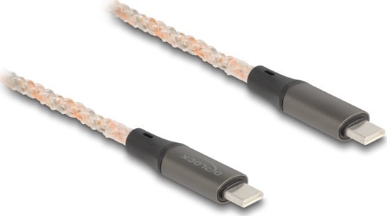 Picture of Delock USB 2.0 Cable USB Type-C™ male to male PD 3.0 100 W with RGB illumination 1.20 m