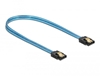 Picture of Delock SATA 6 Gb/s Cable UV glow effect blue 50 cm