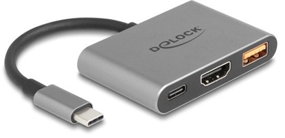 Attēls no Delock USB Type-C™ Adapter to HDMI 4K 30 Hz with USB Type-A and USB Type-C™ PD 2.0 90 W