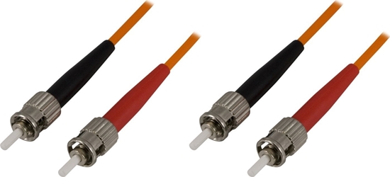 Picture of Deltaco DELTACO OM1 fiber cable, ST - ST, duplex, UPC, 62,5/125, 5m, orange