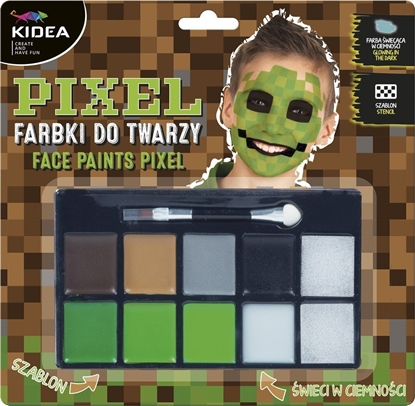 Picture of Derform Farby do twarzy 8 kolorów z akcesoriami Pixel