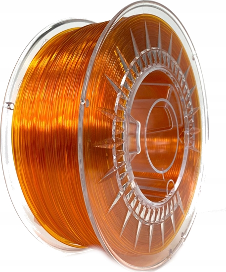 Picture of Devil Design 3D plastikas Devil Design PET-G 1.75mm 1kg - Bright Oraninis Transparent