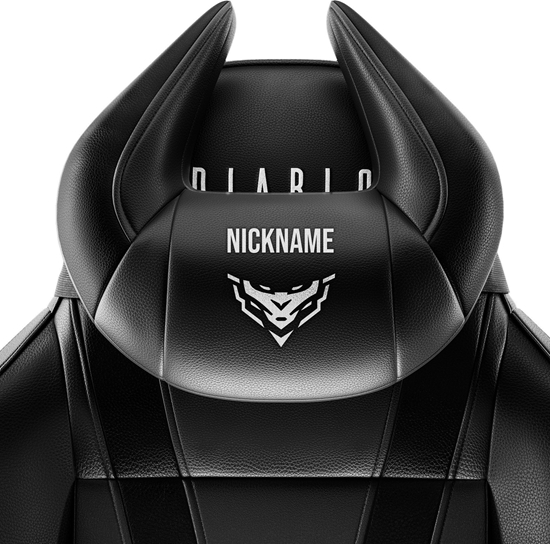 Изображение Diablo Poduszka zagówek Diablo X-Horn ze spersonalizowanym haftem, czarna