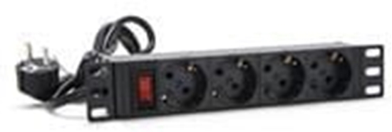 Picture of DigitalBOX rack 10'' pozioma 4 gniazda S 16A (STLPDU04C-G-H1U-1.8)