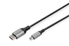 Picture of DIGITUS 8K DisplayPort Cable 1.4 60Hz, mini DP/DP, Alu black 2m
