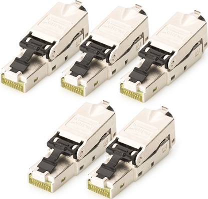 Изображение Digitus CAT 6A Field Termination Plug, STP  with dust cap, bend relief - 5 pcs.