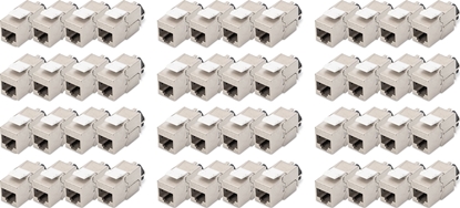 Изображение Digitus Cat. 6A keystone module, shielded with intelligent cable manager - 48 pcs.