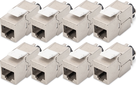 Picture of Digitus Cat. 6A keystone module, shielded with intelligent cable manager - 8 pcs.