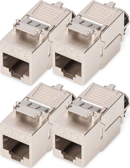 Изображение Digitus DIGITUS CAT 8.1 Keystone Modul, geschirmt, werkzeugfrei 4 Stk.