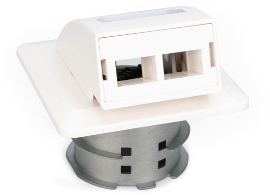Picture of Digitus FTTH fiber optic flush-mounted wall outlet, for SC/LC adapter