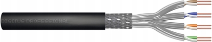 Изображение Digitus Kabel instalacyjny zewntrzny suchy DIGITUS kat.7, S/FTP, Fca, AWG 23/1, PE, 100m, czarny