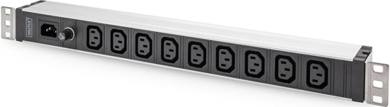 Picture of Digitus Socket Strip with Aluminum Profile, 9-way, IEC C14 input