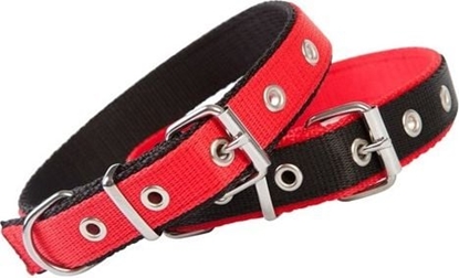 Изображение Dingo obroa z tamy polipropylenowej podwójnie zszywanej, szer. 2,5 cm d. 50 cm czerwono-czarna