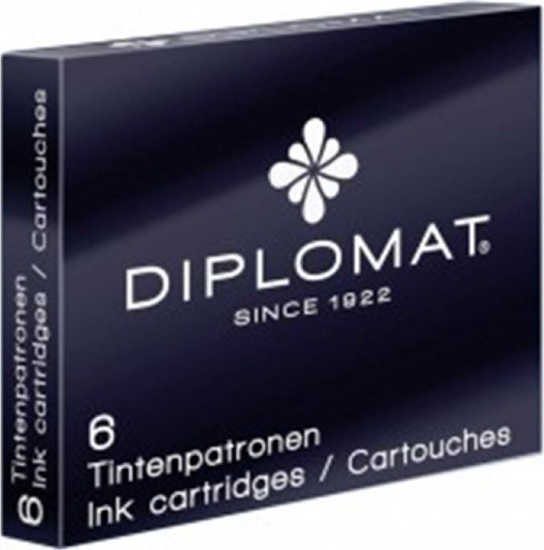 Picture of Diplomat Naboje atramentowe czarne 6 sztuk
