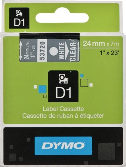 Picture of Dymo TAMA DYMO D1 24 MM X 7M PRZEZROCZYSTA (BIAY TEKST)
