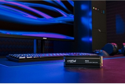 Attēls no SSD|CRUCIAL|800xTBW rating|Read speed 7100 MB/s|Write speed 6000 MB/s|NVMe Yes|PCI Express 4.0|M.2|4000 GB|CT4000P310SSD5