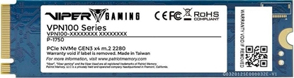 Attēls no Dysk SSD Patriot VPN100 LITE 512GB M.2 2280 PCI-E x4 Gen3 NVMe (VPN100-512GM28B)