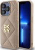 Picture of DKNY DKNY DKHCP15LPQDSLE iPhone 15 Pro 6.1" beige/beige Quilted Stack Logo