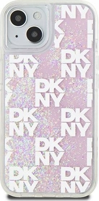 Attēls no DKNY DKNY Liquid Glitter Multilogo - Etui iPhone 15 / 14 / 13 (róowy)