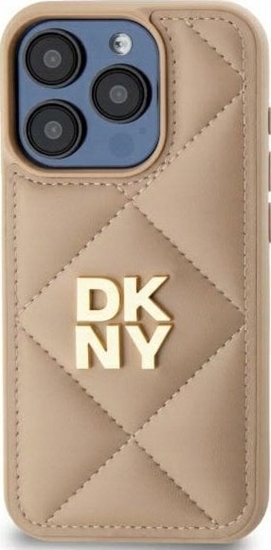 Изображение DKNY DKNY DKHCP15SPQDSLE iPhone 15 6.1" beige/beige Quilted Stack Logo