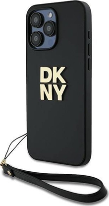 Attēls no DKNY DKNY Wrist Strap Stock Logo - Etui iPhone 15 Pro Max (czarny)