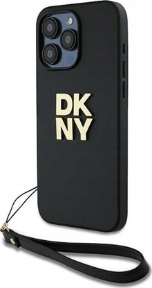 Attēls no DKNY DKNY DKHCP16XPBSWSK iPhone 16 Pro Max 6.9" black/black hardcase Wrist Strap Stock Logo